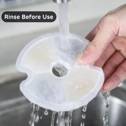 iPettie Balenie uhlíkových filtrov pre nerezové fontány pre mačky - 4-dielna sada pre fontány s LED osvetlením, ekologické, pre použitie v interiéri