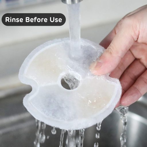 iPettie Szénszűrő Csomag Rozsdamentes Acél Macska Ivókutakhoz - 4 db-os Szett LED Világítású Itatókhoz, Környezetbarát, Beltéri Használatra