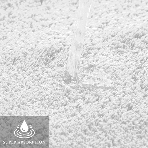 MIULEE Fürdőszobai Szőnyeg 60x90cm Fehér Csúszásmentes Nedvszívó Fürdőmatt