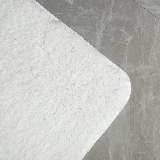 MIULEE Kupaonski Tepih 60x90cm Bijeli Protuklizni Upijajući Otirač za Kupaonicu
