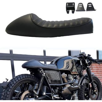  DREAMIZER Cafe Racer Motoros Nyereg Fekete Vintage Humpback Ülés CG125 CB400 CB500 CB750 SR400