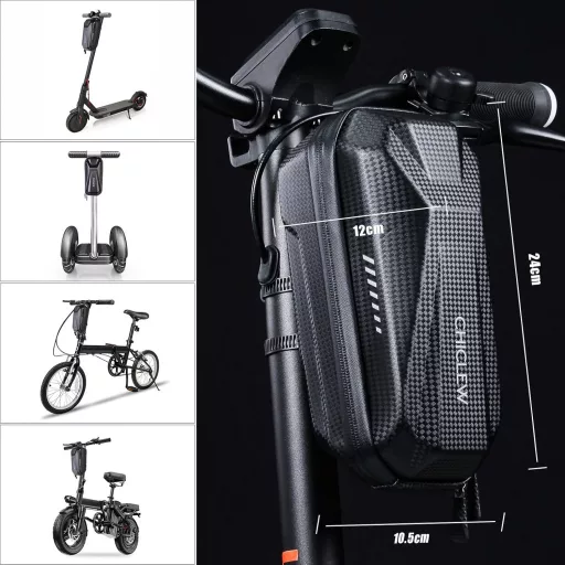 CHICLEW Roller Táska - 2L Vízálló Kormánytáska Xiaomi MI Mijia M365 és Ninebot ES1/ES2/ES3/ES4 Elektromos Rollerekhez, EVA Kemény Tok