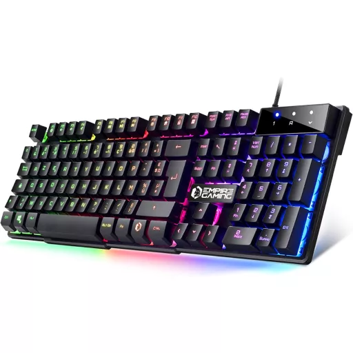EMPIRE GAMING K300 Gamer Billentyűzet AZERTY RGB LED 105 Gomb