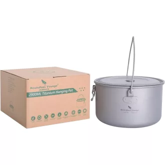   Boundless Voyage Titán Edénykészlet 750-1300 ml - Összecsukható Fogantyús Kemping Főzőedény Túrázáshoz, Ultrakönnyű Hordozható Evőeszköz Sze