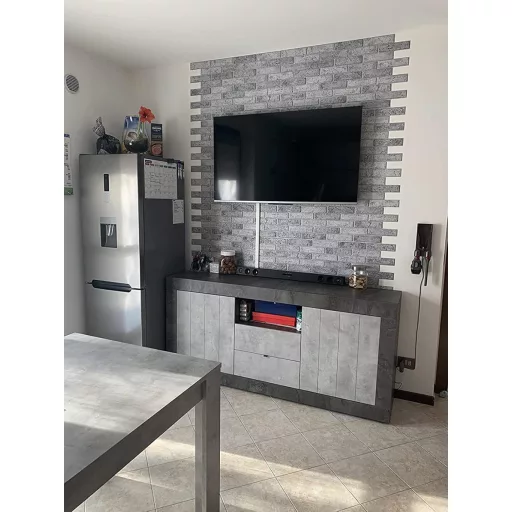 Grace Baltic 3D Fali Panel - 4,8 m², 10 db, Szürke Tégla Mintázat, 1 mm Vastag PVC, Beltéri Faldekoráció, Vékony és Rugalmas