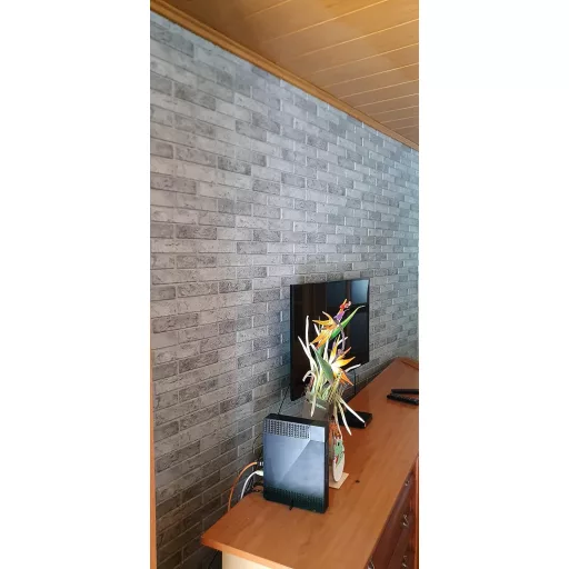 Grace Baltic 3D Fali Panel - 4,8 m², 10 db, Szürke Tégla Mintázat, 1 mm Vastag PVC, Beltéri Faldekoráció, Vékony és Rugalmas