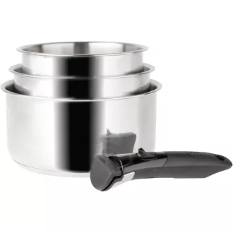   Sitram 3 részes edénykészlet 16+18+20cm lábas indukciós eltávolítható nyéllel