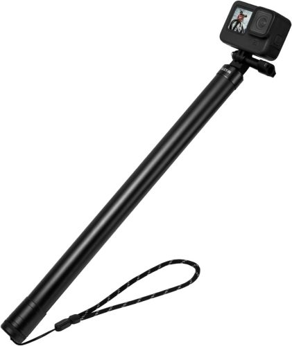 TELESIN 270 cm Szénszálas Szelfibot GoPro Hero 13/12/11/10/9/8, DJI OSMO Action és Insta360 Kamerákhoz - Kihúzható Monopod 360° Forgatható F