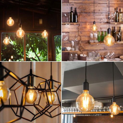 ExtraStar Edison Vintage LED Izzó G95 E27 Filament Lámpa Retro Dekoratív Villanykörte Meleg Fény