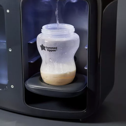 Tommee Tippee Perfect Prep Aparat Instant de Preparat Biberon - Cu Filtru Antibacterian, Preparare Lapte Praf în 2 Minute, Negru-Albastru