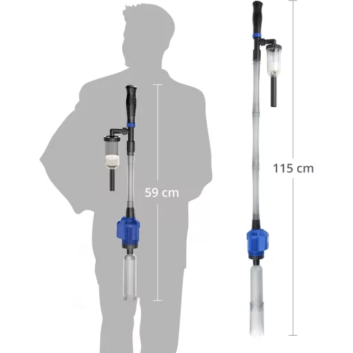 BootyBay Elektromos Akvárium Porszívó - 3 az 1-ben Aljzattisztító, Vízcserélő és Szifonos Kavicstisztító Édesvízi és Sósvízi Akváriumokhoz