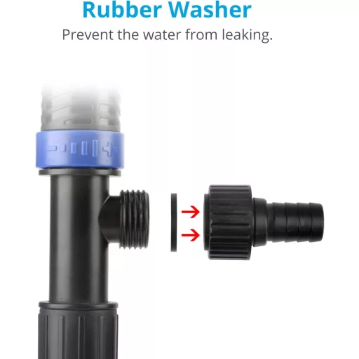 BootyBay Električni usisavač za akvarij - 3-u-1 čistač podloge, izmjenjivač vode i sifon za čišćenje šljunka za slatkovodne i morske akvarije