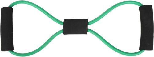 GladiatorFit Elasztikus Edzőgumi - Zöld Természetes Gumiból, Yoga és Pilates Gyakorlatokhoz, Kompakt, Hordozható Fitnesz Eszköz, 25x10x1 cm