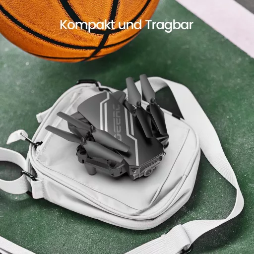 Dronă pliabilă DEERC D20 cu cameră HD, transmisie live FPV, control prin gesturi, timp de zbor lung, pentru copii