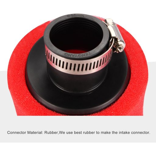 Červený 35 mm vzduchový filter GOOFIT pre ATV, terénne vozidlá s objemom 50 – 125 cm³.