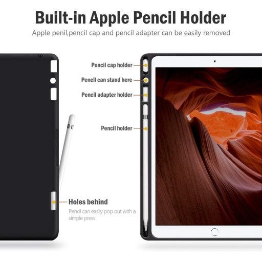 AUAUA Futrola za iPad 10.2" 8./7. generacije (2020/2019) - Smeđa zaštitna futrola od umjetne kože s držačem za Apple Pencil, funkcija automatskog spavanja/buđenja