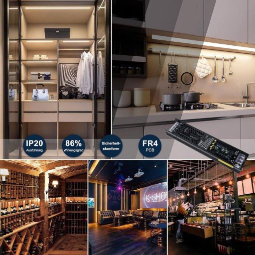 DimmelhetőLED Tápegység 24V 100W, Állandó Feszültségű LED Transzformátor 230V-ról 24V-ra