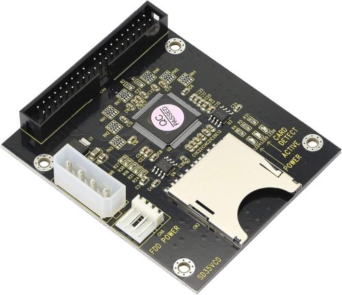 SD/SDHC/SDXC/MMC - 3.5" 40 Pin IDE Adapter Kártya, Memóriakártya-IDE Átalakító Asztali Számítógépekhez, Fekete