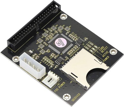 SD/SDHC/SDXC/MMC - 3.5" 40 Pin IDE Adapter Kártya, Memóriakártya-IDE Átalakító Asztali Számítógépekhez, Fekete