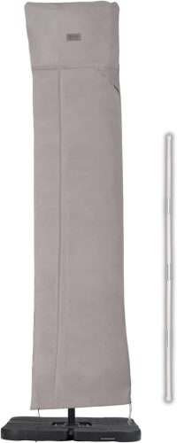 Husă de protecție pentru umbrelă de soare Sekey - Poliester rezistent la rupere, Gri, 260 x 65 cm, cu închidere cu fermoar, protecție pentru mobilier de grădină