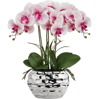   Briful 44 cm Phalaenopsis Orchidea Művirág Kerámia Kaspóban Otthon Dekorációhoz