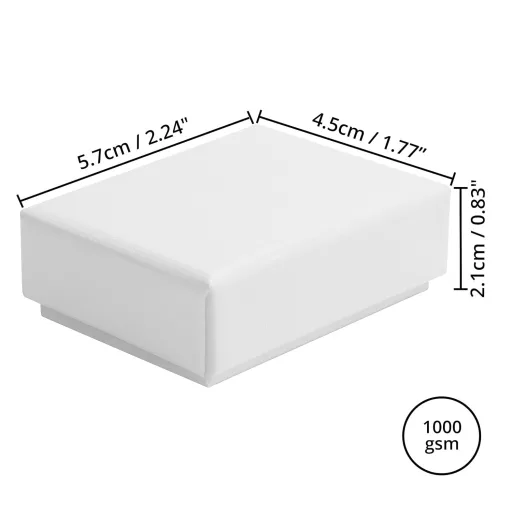 Cutii Cadou Belle Vous din Carton Kraft Alb pentru Bijuterii, 25 buc. - cu Inserție din Bumbac