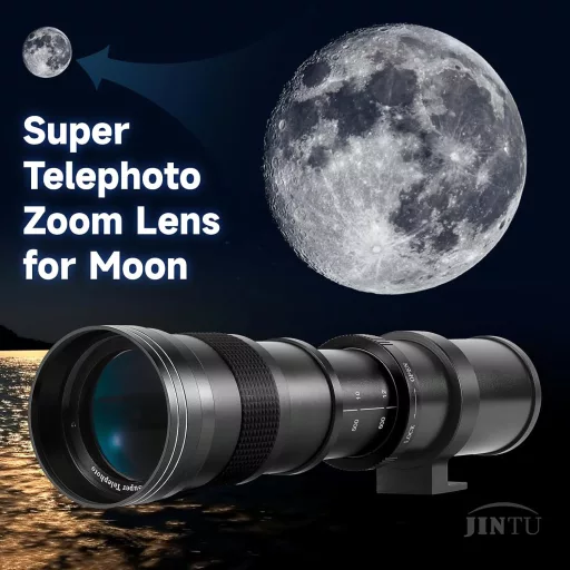 JINTU 420-1600mm telefoto objektiv za Canon EF bajonet, ručni zoom objektiv