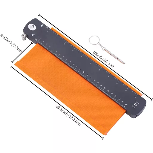 TOPWAY Kontúr Mérce 250mm Alakmásoló Szerszám Csempékhez és Fához
