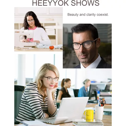 HEEYYOK női olvasószemüveg virágmintás macskaszem keret könnyű