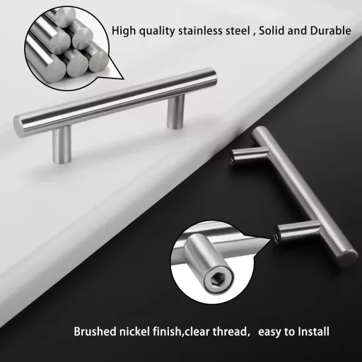 LONTAN 96mm Rozsdamentes Acél Konyhai Fiók Fogantyú 25 db Szekrény Ajtó Húzófogantyú