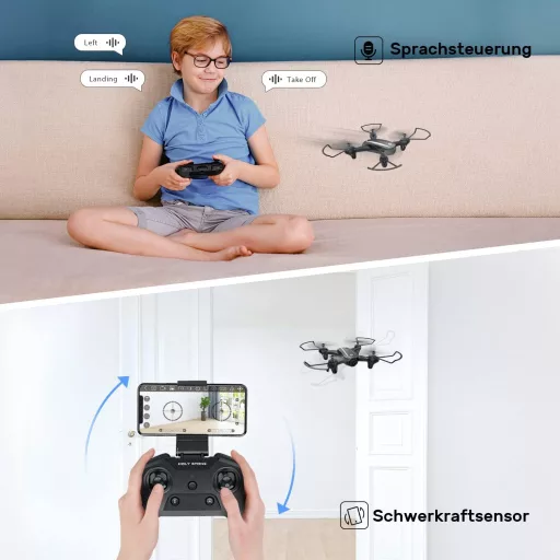 Holy Stone HS340 Mini Dron s 720P HD Kamerom, Prijenosom Uživo, 2 Baterije, Dugo Vrijeme Leta, Upravljanje Pokretima, za Početnike