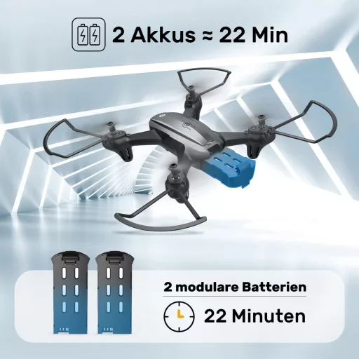 Holy Stone HS340 Mini Dron s 720P HD Kamerom, Prijenosom Uživo, 2 Baterije, Dugo Vrijeme Leta, Upravljanje Pokretima, za Početnike