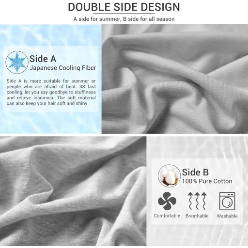 Avoalre Arc-Chill 3.0 Hűsítő Párnahuzat Szett - 2 db 40x80 cm, Q-Max 0.4 Hűtőszálas, Rejtett Cipzáras, Nyári Párnahuzat Izzadás Ellen