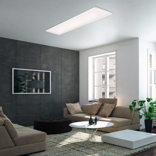 BRILONER Ultra-Vékony LED Mennyezeti Lámpa 22W 2400 Lumen Természetes Fehér Nappali Konyha - White, Modern