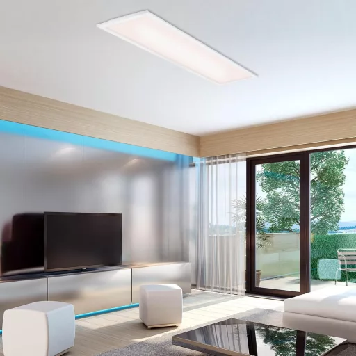 BRILONER Ultra-Vékony LED Mennyezeti Lámpa 22W 2400 Lumen Természetes Fehér Nappali Konyha - White, Modern