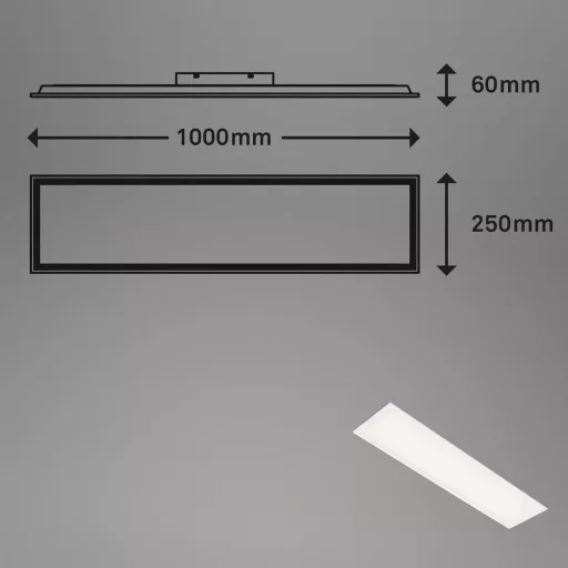 BRILONER Ultra-Vékony LED Mennyezeti Lámpa 22W 2400 Lumen Természetes Fehér Nappali Konyha - White, Modern