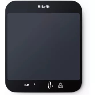   Vitafit 15 kg digitális konyhai mérleg 1g pontossággal, nagy platform, fekete