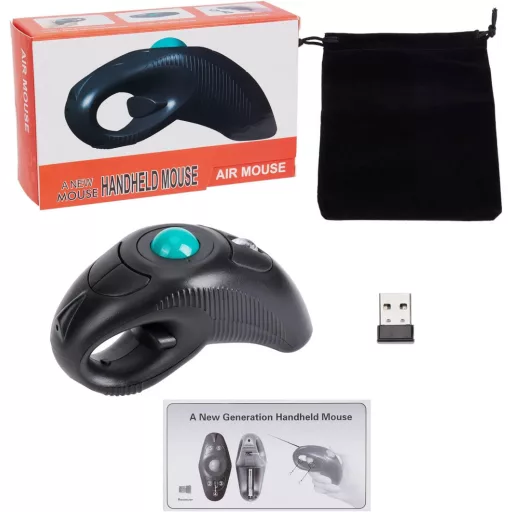 IMAGE Vezeték Nélküli Trackball Egér - USB Csatlakozás, Lézeres Technológia, Kézi Irányítás, Jobb és Balkezes Használatra