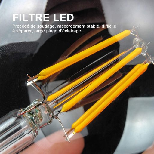 EXTRASTAR G95 E27 Vintage Edison LED Izzó, 4W Meleg Fehér 2200K, Retro Izzószálas Dekoratív Villanykörte, 40W Izzó Helyettesítő, 2 db