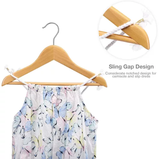 HOUSE DAY Set 20 umerașe pentru copii din lemn, cu cârlig rotativ, antiderapante, pentru haine și pantaloni