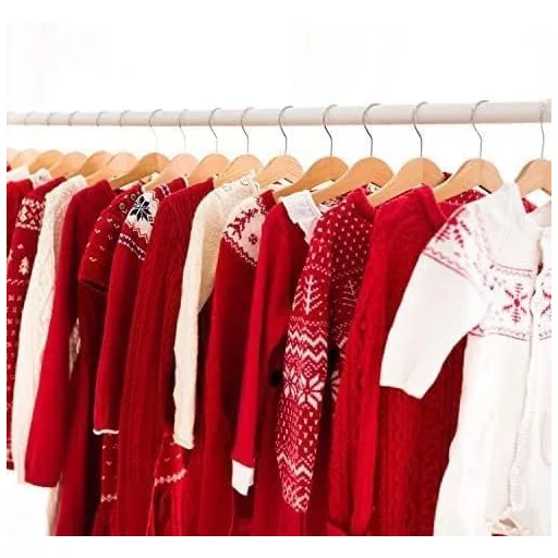 HOUSE DAY Set 20 umerașe pentru copii din lemn, cu cârlig rotativ, antiderapante, pentru haine și pantaloni