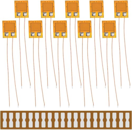 Youmile BE120-5AA 120 ohm Nagypontosságú Nyomásérzékelő Feszültségmérő Szenzor Fólia - Terhelésmérő Cellákhoz, 10 db Csatlakozóval, Elektrom