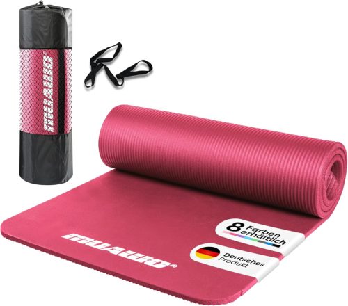 Saltea Fitness Premium Muawo - Extra Groasă (1,5 cm) și Lungă (190 cm) Covoraș Antiderapant pentru Yoga, Gimnastică, Utilizare în Interior și Exterior