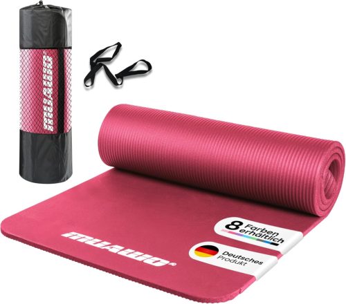 Muawo Prémiová fitness podložka - Extra hrubá (1,5 cm) a dlhá (190 cm) protišmyková podložka na cvičenie, jogu, gymnastiku, pre vonkajšie aj vnútorné použitie