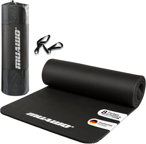 Muawo Prémium Fitness Matrac - Extra Vastag (1,5 cm) és Hosszú (190 cm) Csúszásmentes Edzőszőnyeg Jógához, Tornához, Kültéri-Beltéri Használ
