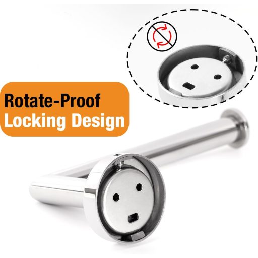 HITSLAM rozsdamentes fali wc papír tartó, krómozott fürdőszobai és konyhai toalettpapír tartó