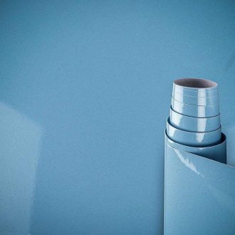   Awnic Debela Plava Sjajna Samoljepljiva Folija za Namještaj 300x40cm Vodootporna za Kuhinju