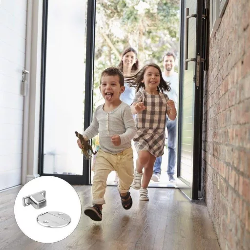 Set opritoare magnetice pentru uși, LANMOK, inox, 2 bucăți