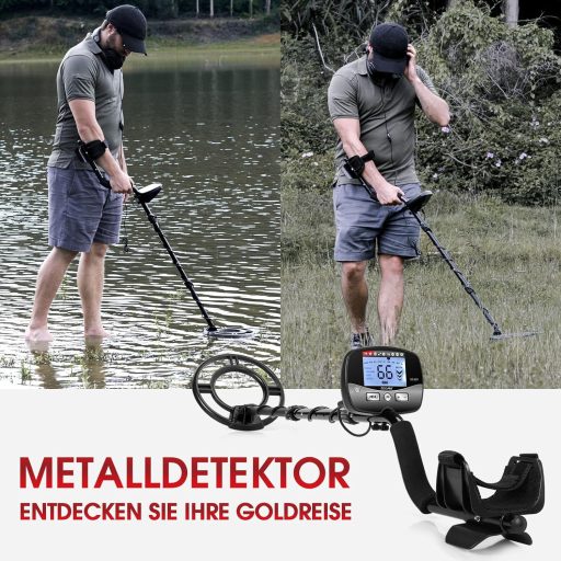 HOOMYA 30cm Professzionális Fémkereső Vízálló Tekerccsel és Pontosítási Funkcióval