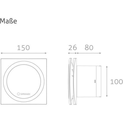 Turbionaire RING 100 SW fürdőszobai ventilátor 100mm fehér visszacsapó szeleppel